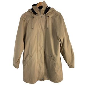 Mens London Fog Limited Ed Size M Winter Coat Removable Lining Hood Khaki 6039